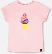 Deux par Deux Organic Cotton Jersey Ice Cream Short Sleeve T-Shirt