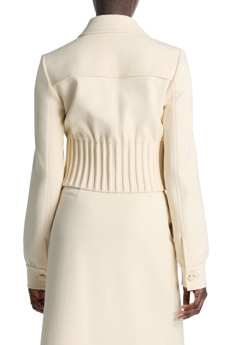 St. John Collection Corded Rib Stretch Crepe Crop Jacket, Alternate, color, 