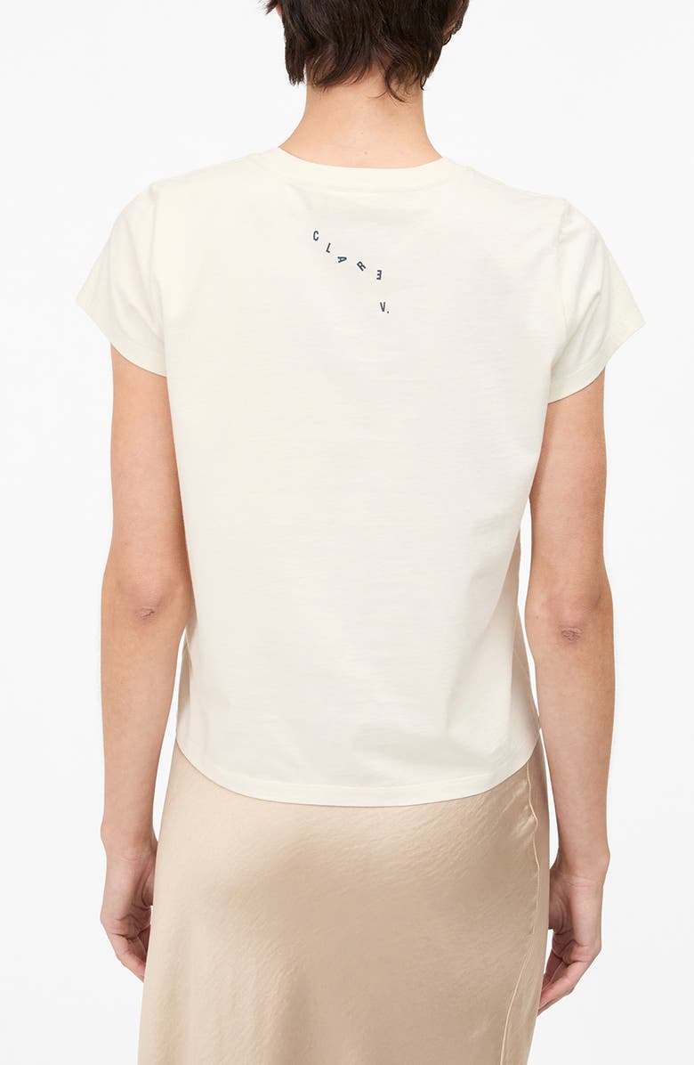 Clare V. C'est la vie Cotton Graphic T-Shirt, Alternate, color, Cream