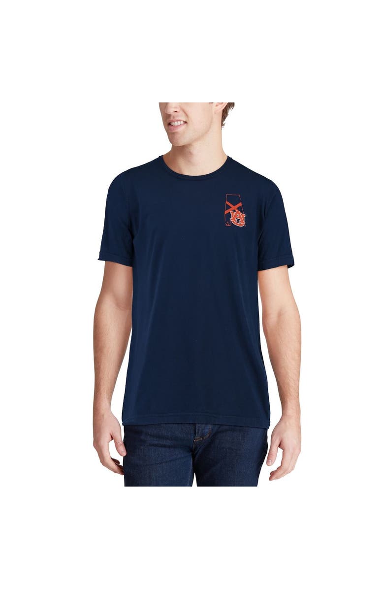 IMAGE ONE Men's Navy Auburn Tigers Flag Local Comfort Color T-Shirt, Alternate, color, 