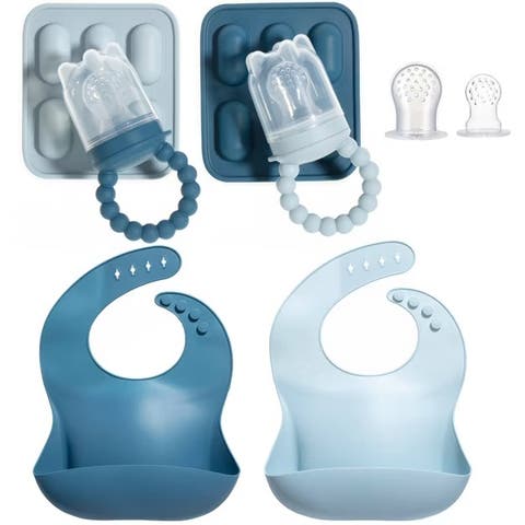 Silicone Baby Fruit Feeder and Bib Set