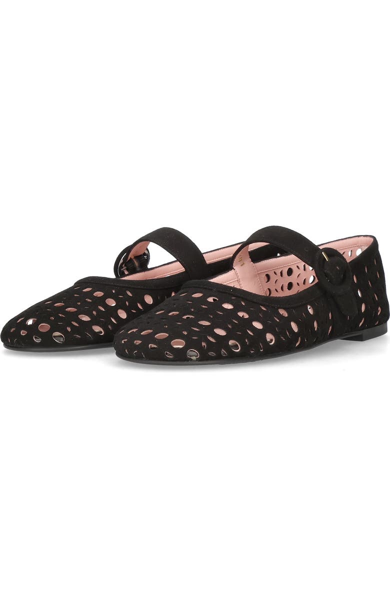 Pretty Ballerinas Suede Die Cut Mary Jane, Alternate, color, Black