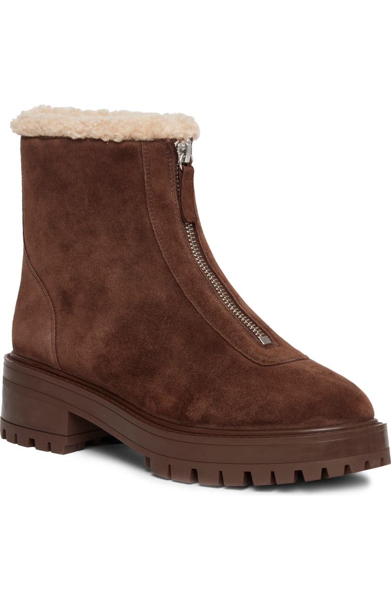PAIGE Bowie Genuine Shearling Lined Bootie, Main, color,