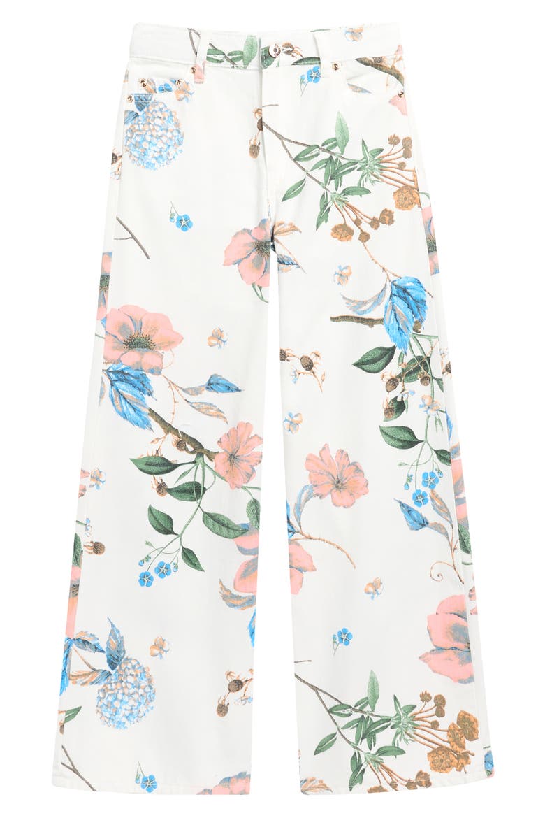 Kids' Floral Wide Leg Jeans, Main, color, FLORAL