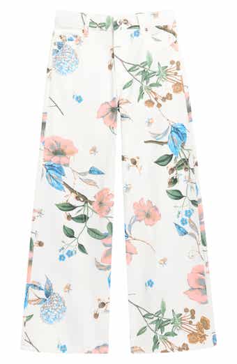 Kids' Floral Wide Leg Jeans