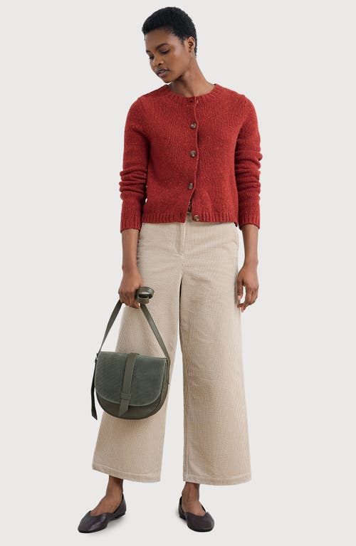 Seasalt Cornwall Asphodel Crop Wide Leg Corduroy Pants In Brown