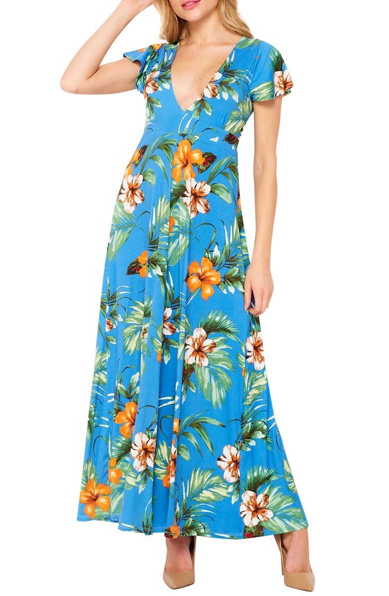 Velvet Torch Empire Maxi Dress, Alternate, color, 