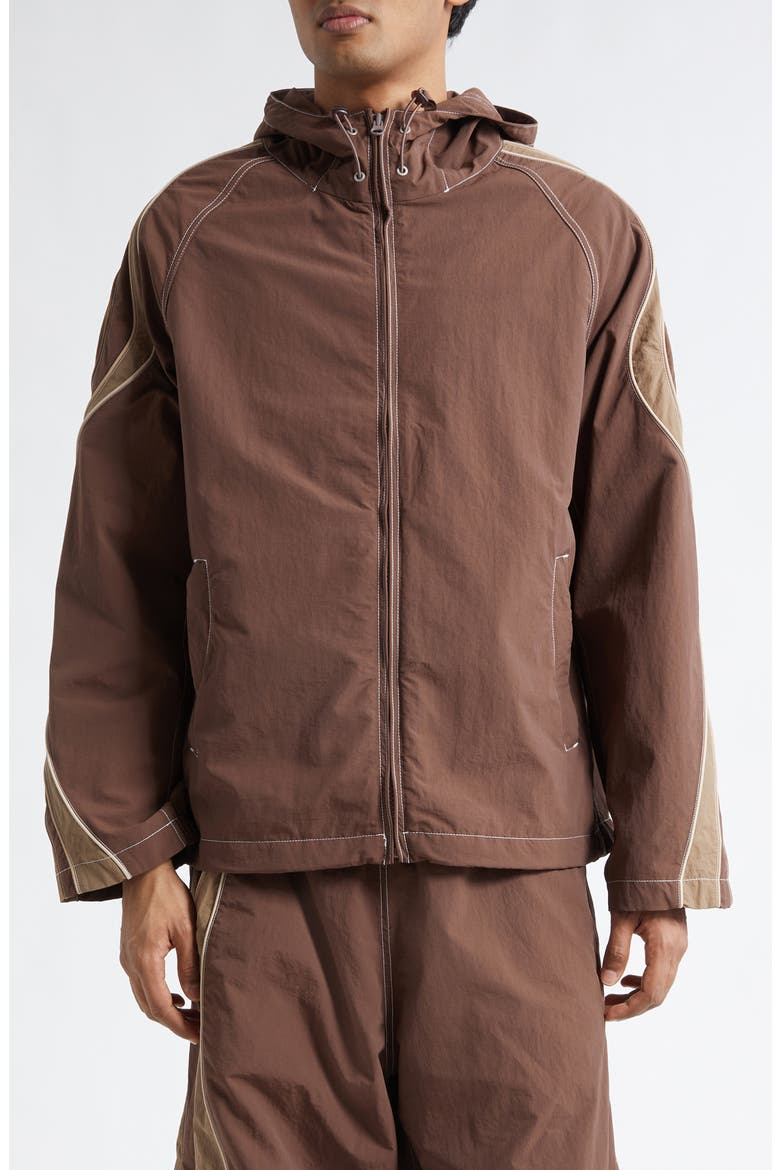Gender Inclusive UFO Nylon Track Jacket, Main, color, BROWN