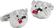 Link Up Bulldog with Cigar Cufflinks
