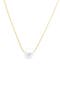 White Rhodium Plated 10mm Freshwater Pearl Pendant Necklace