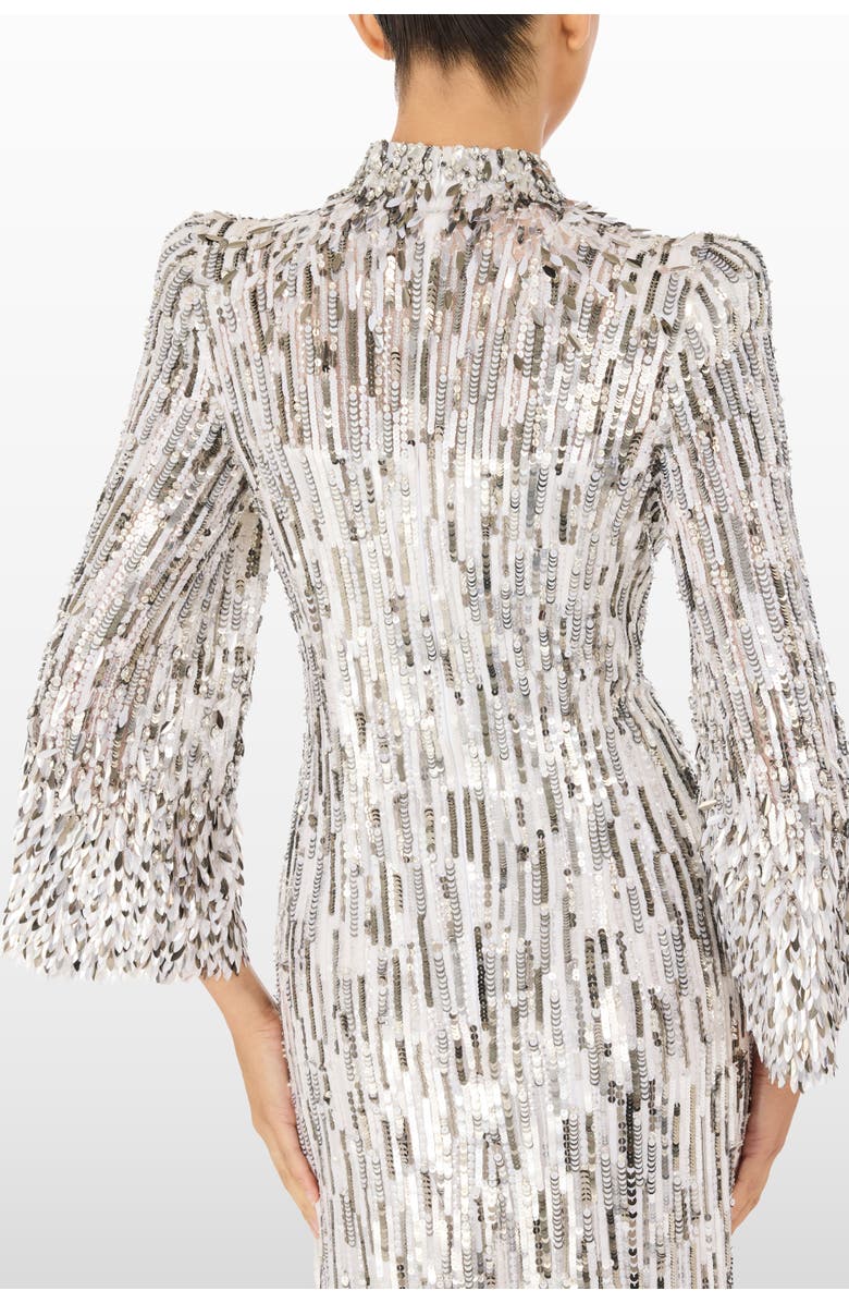 Jenny Packham Memphis Sequin-Embellished Maxi Dress, Alternate, color, White