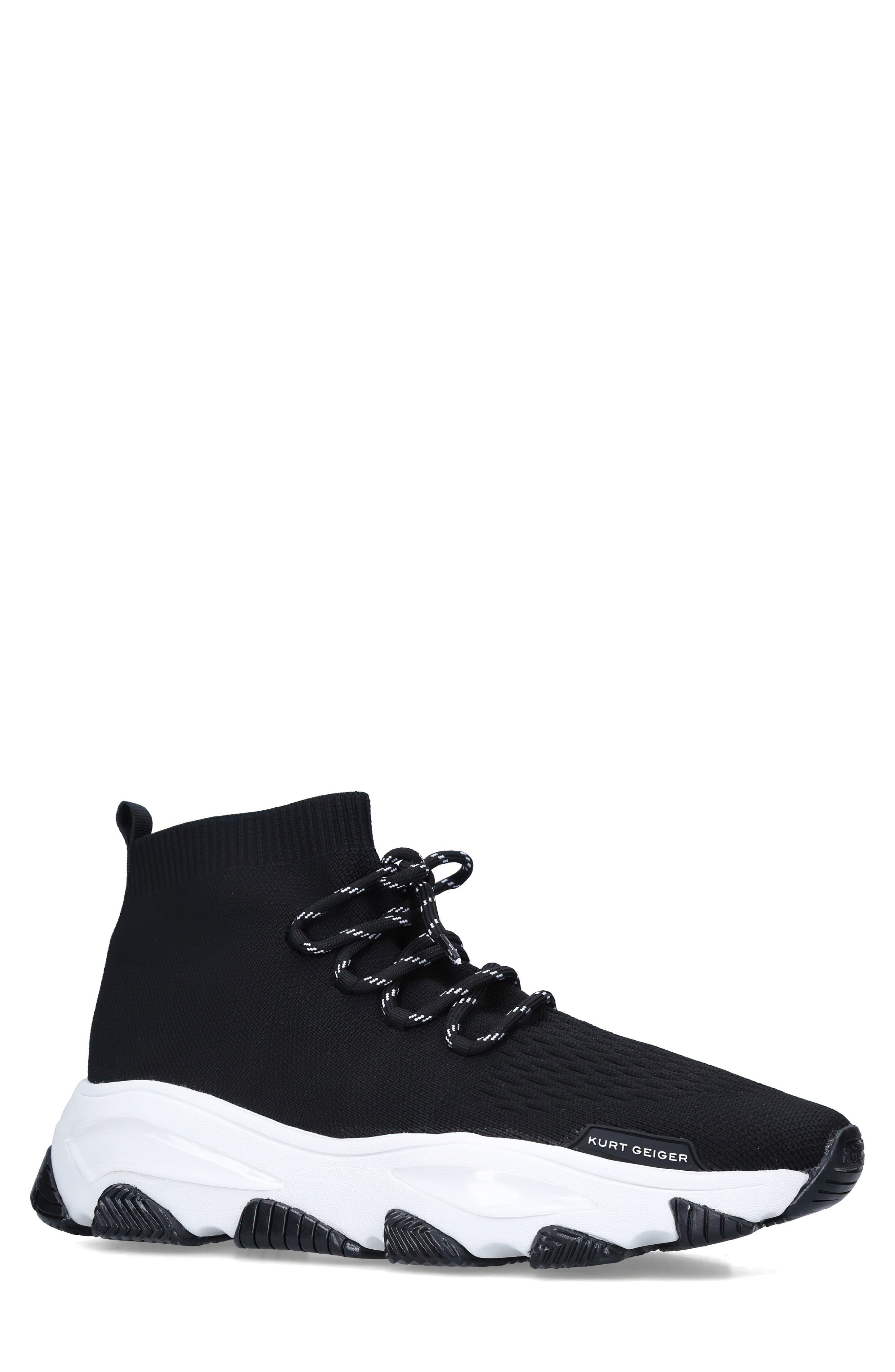 Kurt Geiger London Lettie Knit Lace-Up Sneaker, Main, color, 