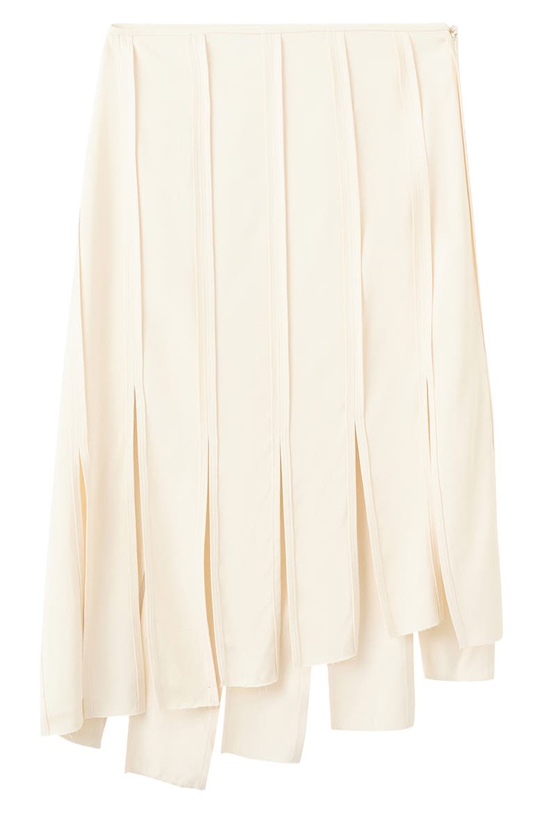 Pleated Asymmetrical Midi Skirt, Main, color, SAND