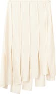 MANGO Pleated Asymmetrical Midi Skirt