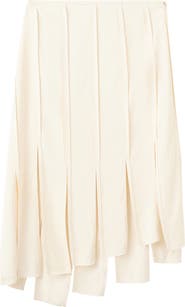 MANGO Pleated Asymmetrical Midi Skirt