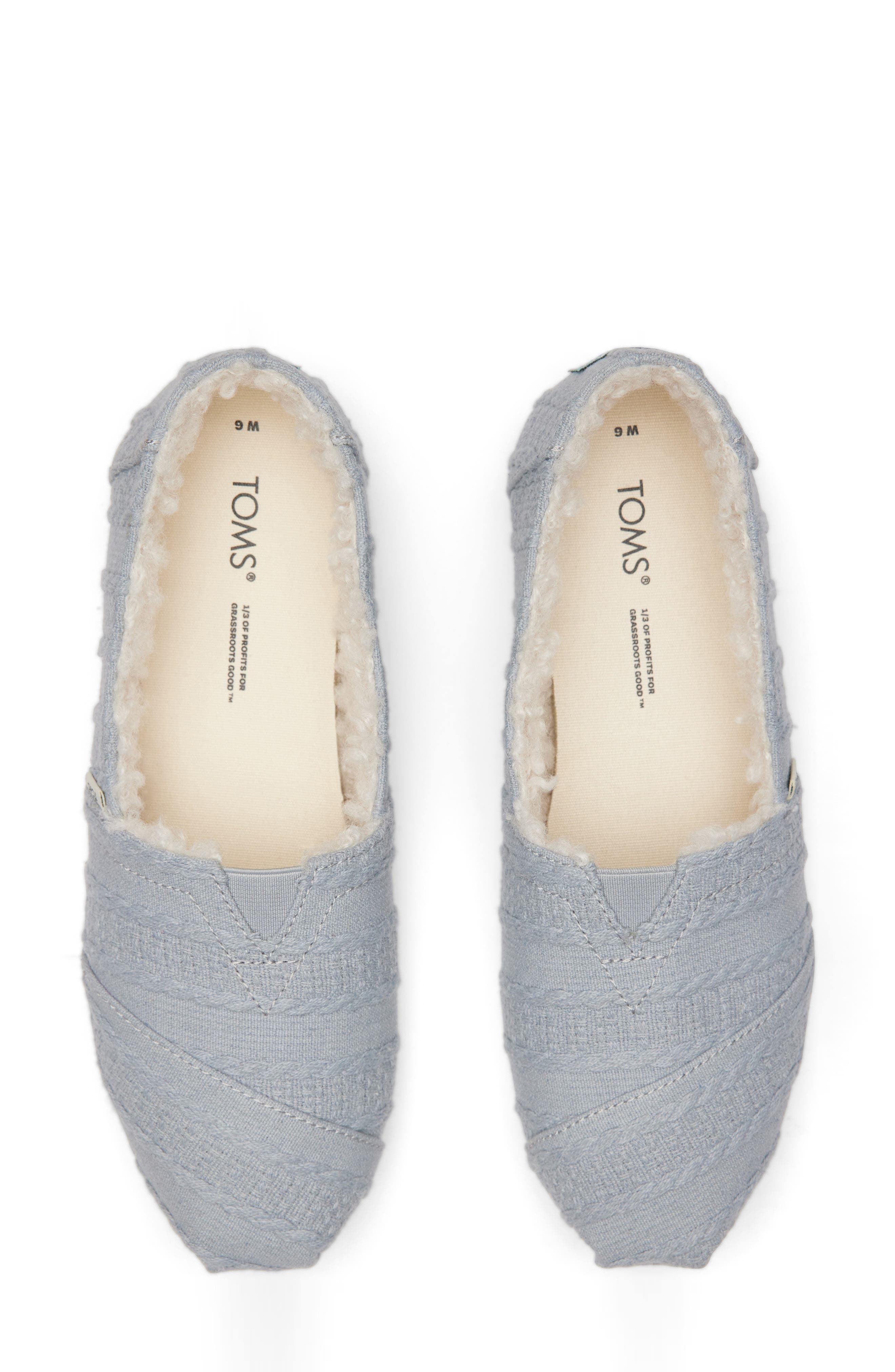 TOMS Faux Shearling Alpargata Slip-On, Alternate, color, 