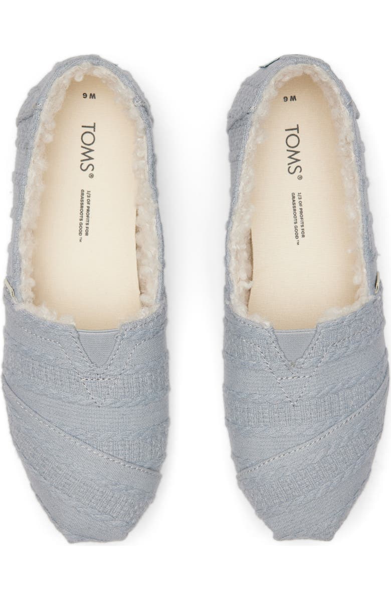 TOMS Faux Shearling Alpargata Slip-On, Alternate, color,