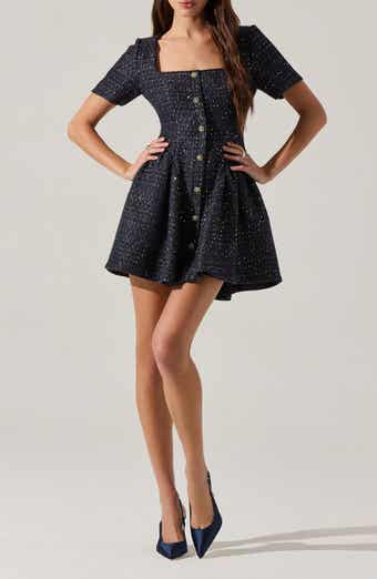 ASTR the Label Janel Metallic Tweed Minidress