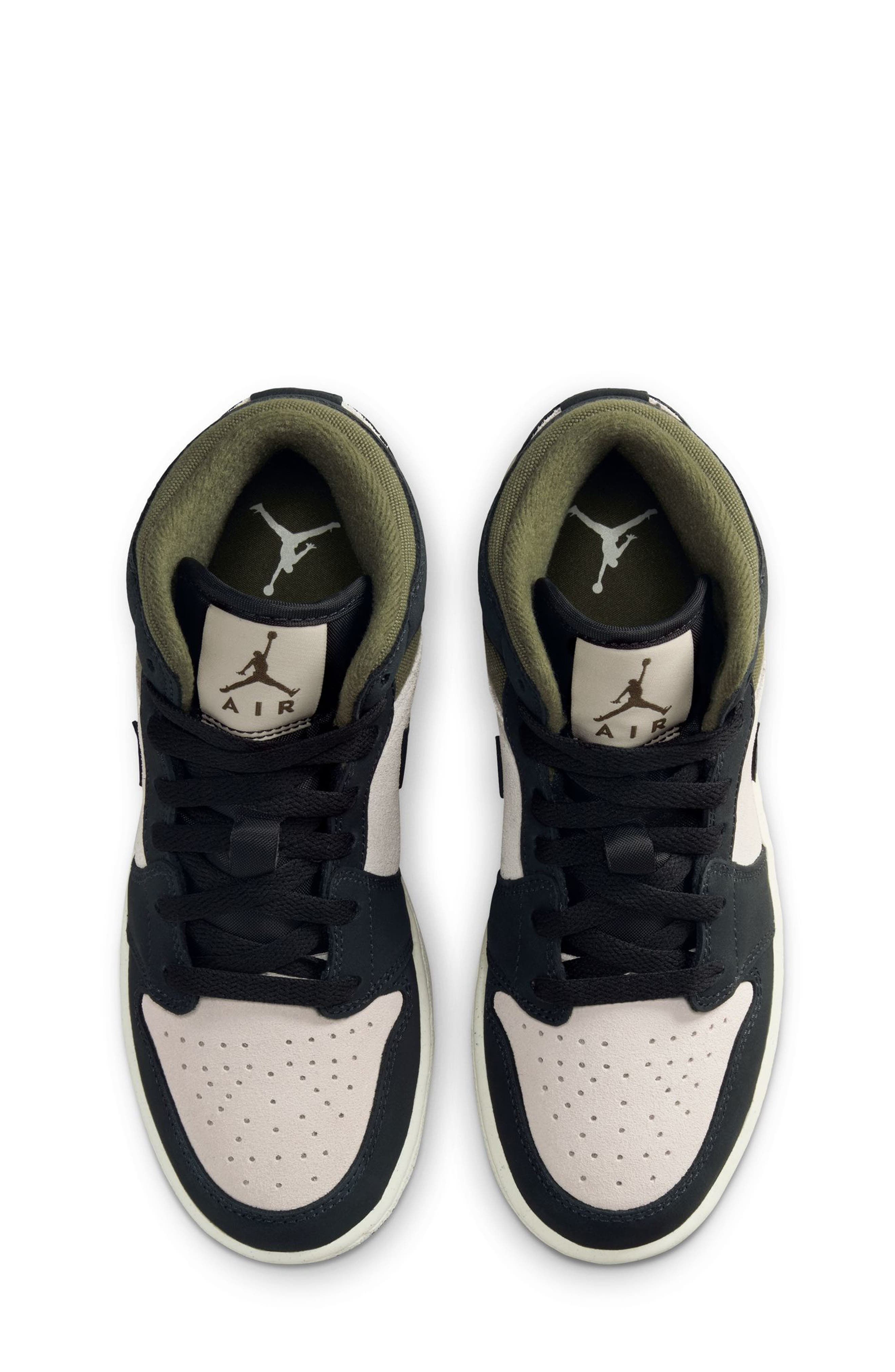 Nike Kids' Air Jordan 1 Mid Sneaker, Alternate, color, 102 Ltowbr/Offnor