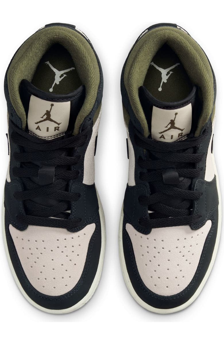 Nike Kids' Air Jordan 1 Mid Sneaker, Alternate, color, 102 Ltowbr/Offnor