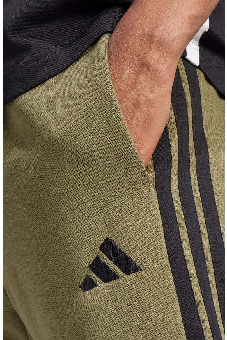 Essential 3-Stripes Fleece Joggers, Alternate, color, OLISTR/BLA