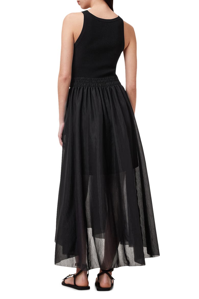 Zenia Sleeveless Asymmetric Hem Dress, Alternate, color, BLACK