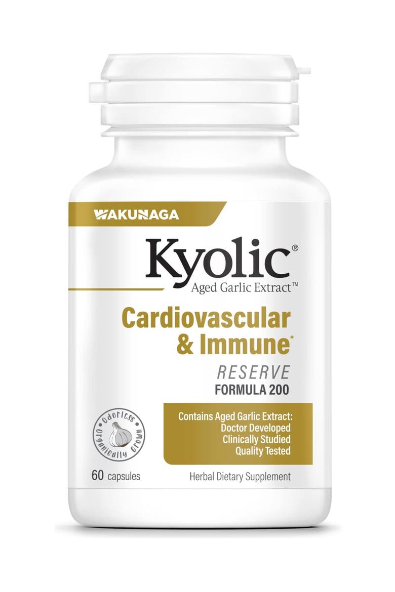 Aged Garlic Extract Formula 200, Cardiovascular & Immune, Reserve, 60 Count, Capsules, Main, color, None