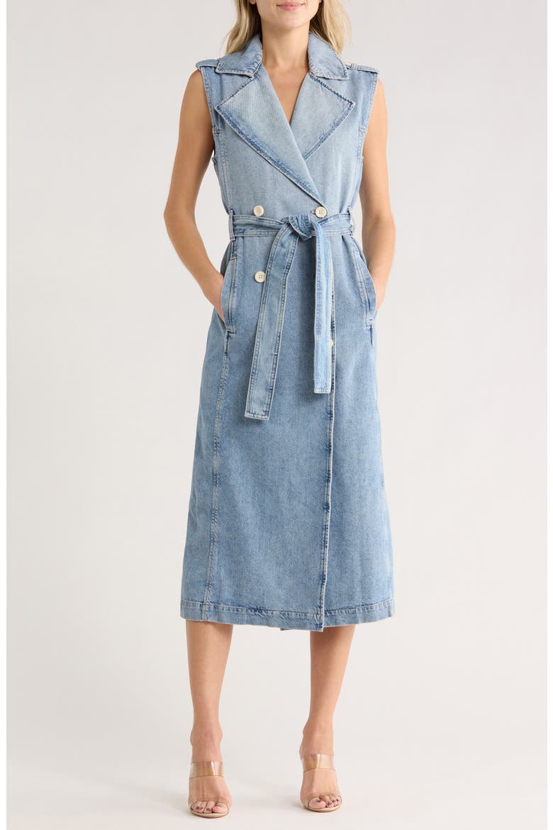 denim trench dress Women's Denim Jacket Dress Wash Lab washlabshop