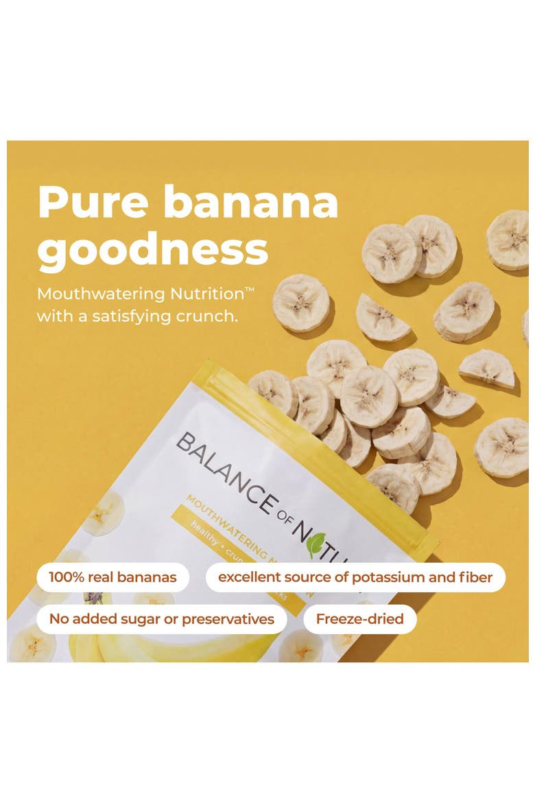 Freeze Dried Banana Slices Real Fruit Snack Five Pack, Alternate, color, None