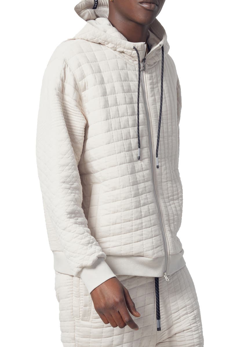 MAGNLENS Rowan Oversize Quilted Jacquard Fleece Zip Hoodie, Alternate, color, 