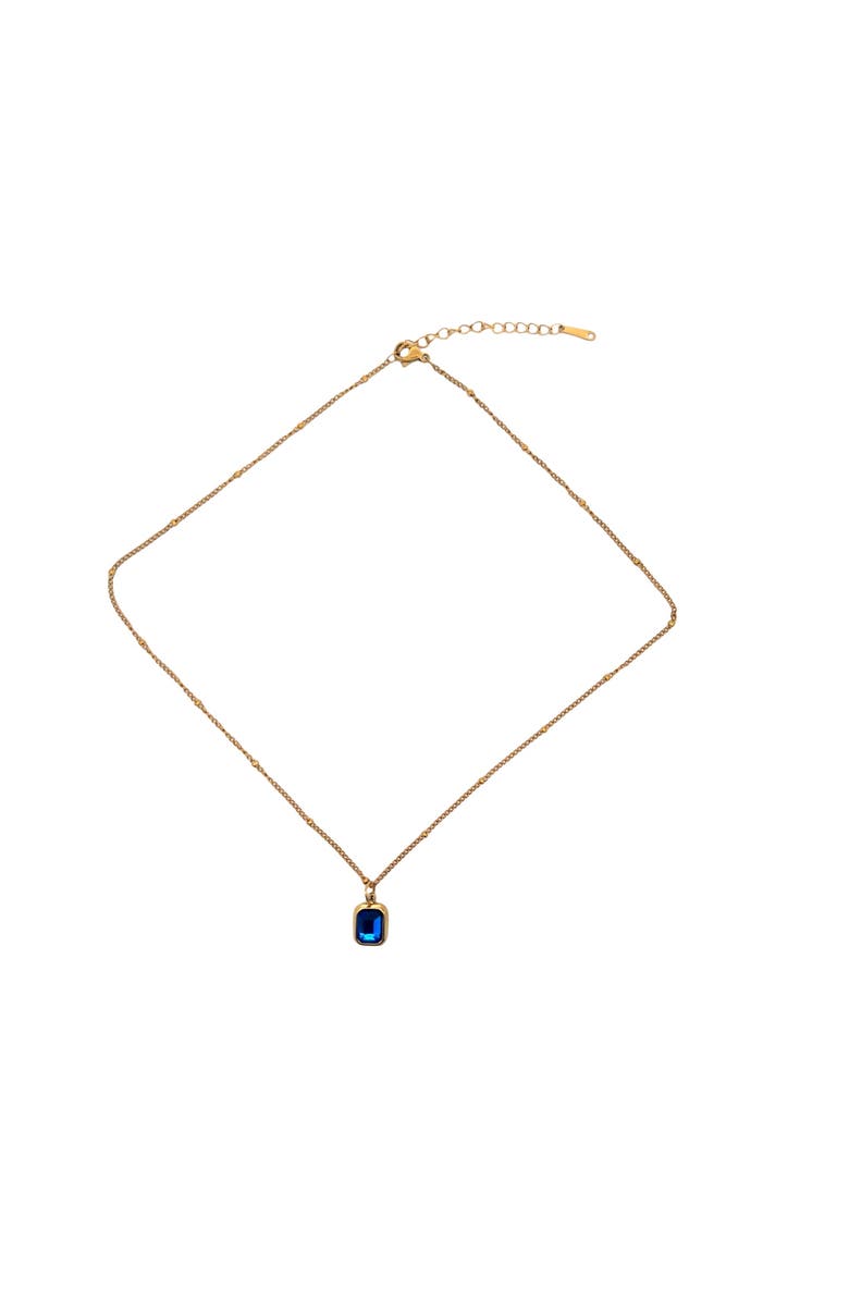 Gemini Jewelry Rectangular Pendant Necklace, Main, color, Yellow