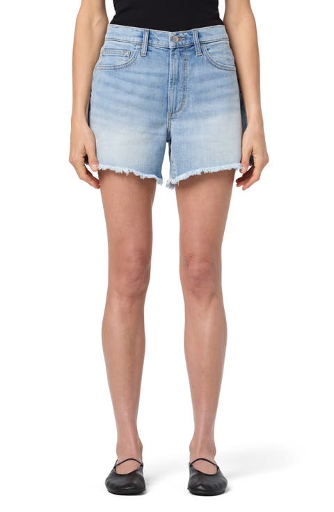 Relaxed High Waist Denim Shorts