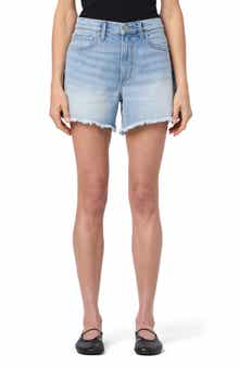 Relaxed High Waist Denim Shorts
