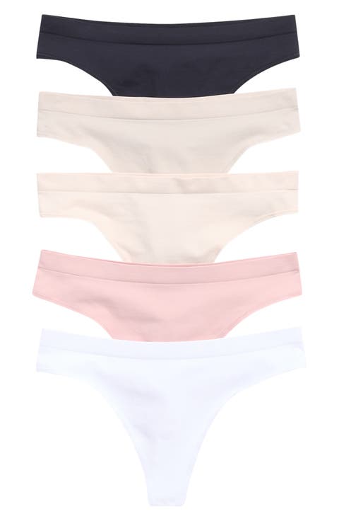 Soft Smoothing Seamless 5-Pack Assorted Thongs