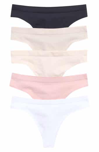YOGALICIOUS Soft Smoothing Seamless 5-Pack Assorted Thongs