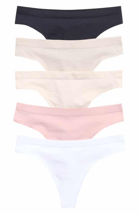 YOGALICIOUS Soft Smoothing Seamless 5-Pack Assorted Thongs