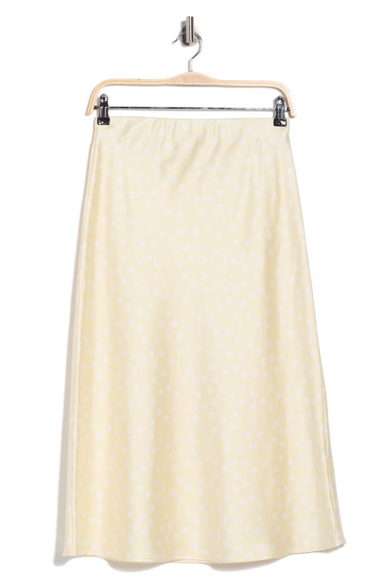 Polka Dot Midi Skirt, Alternate, color, BUTTER