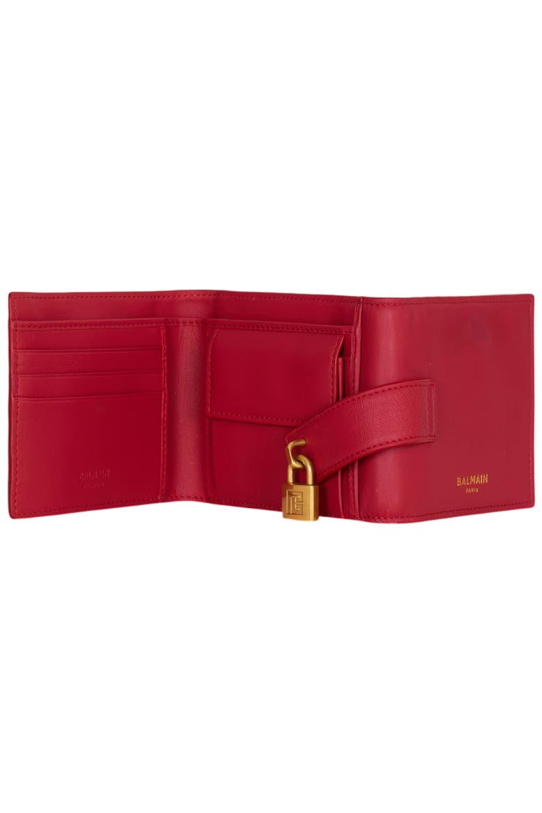 Pulse Trifold smooth leather wallet, Alternate, color, red