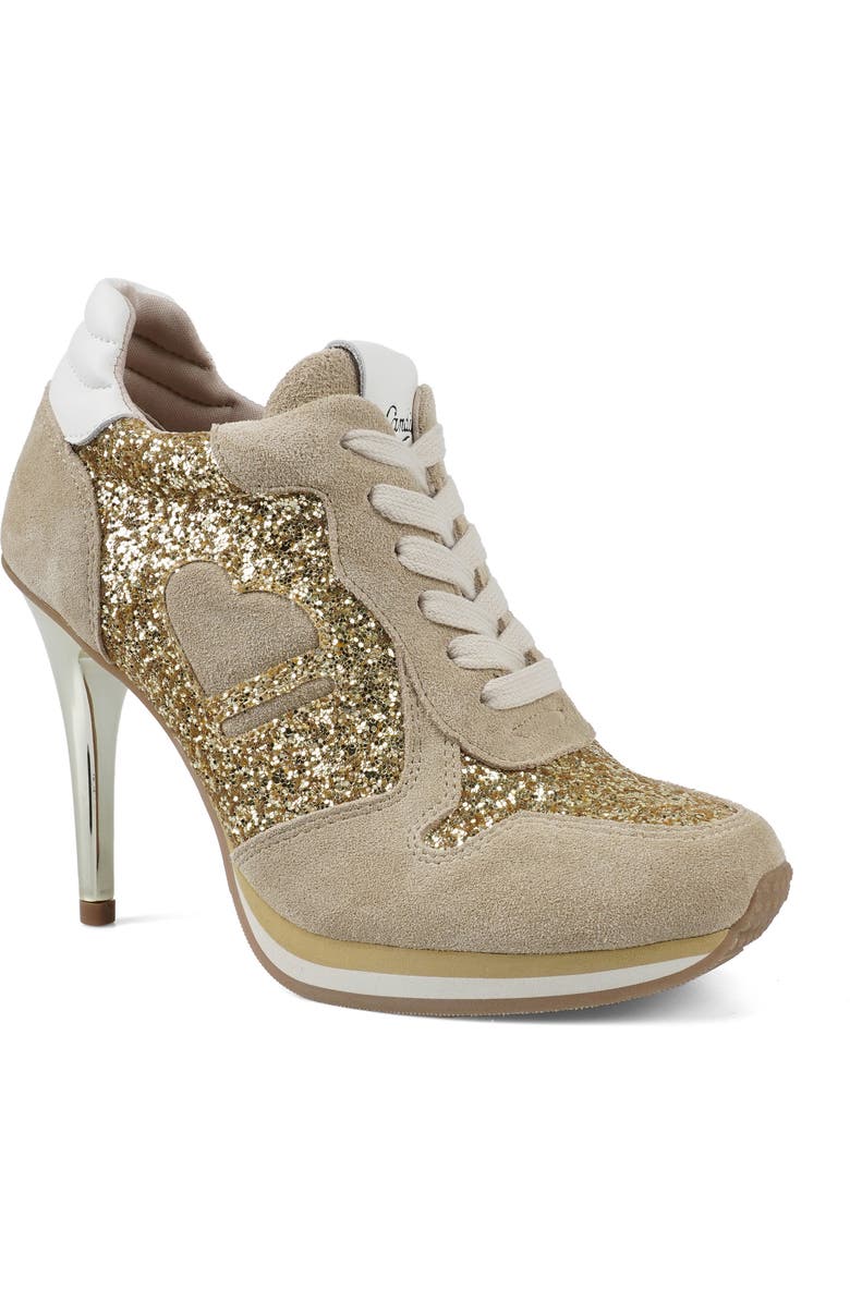 Candie
s Percy Platform Pump, Main, color, Beige/ Gold