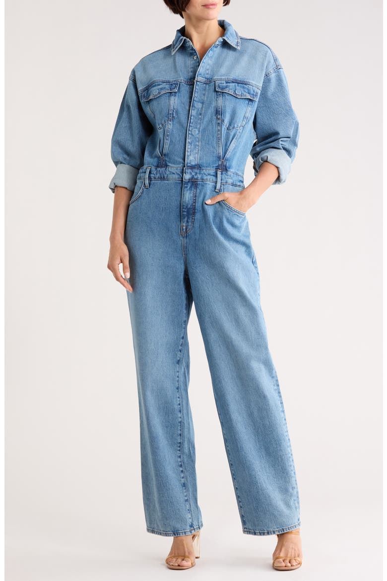 Denim Oversized Jumpsuit, Main, color, INDIGO599