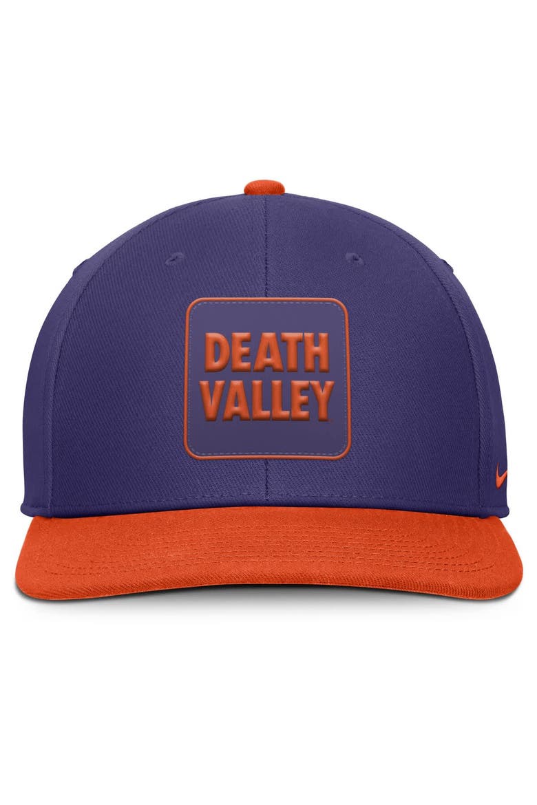 Men's Nike Purple/Orange Clemson Tigers 2025 Sideline Campus Pro Local Snapback Hat, Alternate, color, Purple