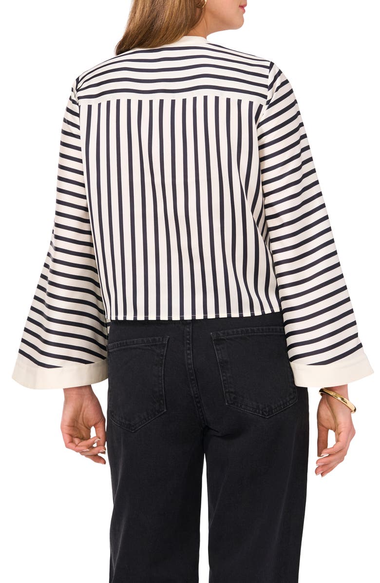 Vince Camuto Stripe Tie Hem Button-Up Top, Alternate, color,