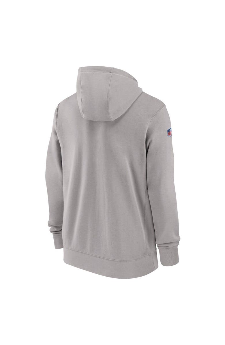 Nike Men's Nike Gray Dallas Cowboys Sideline Club Performance Full-Zip Hoodie, Alternate, color, 