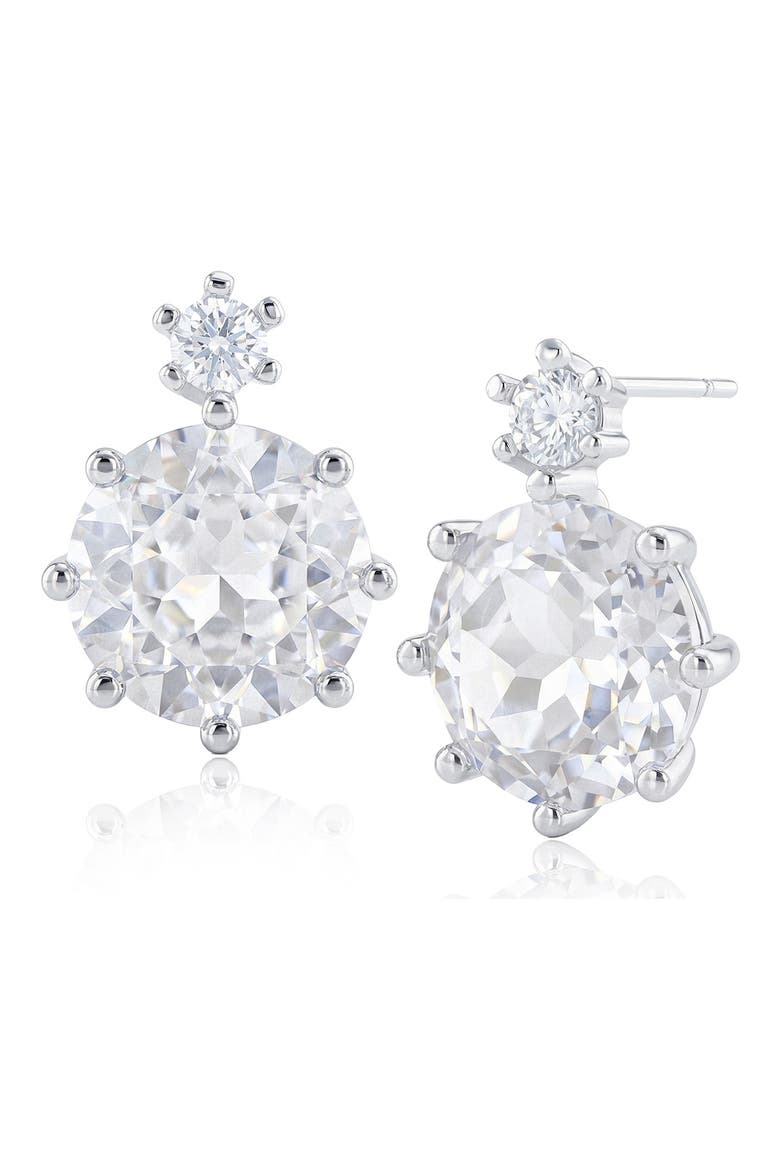 6.50 ct. tw. Cubic Zirconia Drop Earrings, Main, color, CLEAR-SILVER