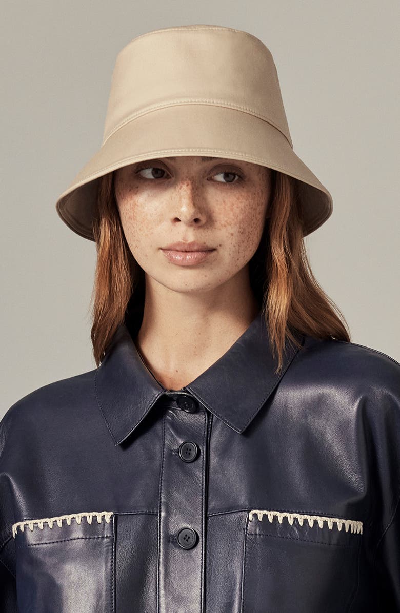Helen Kaminski Frankie Water Repellent Cotton Bucket Hat, Alternate, color, Mushroom