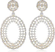 House of Frosted Topaz Oval Drop Earrings