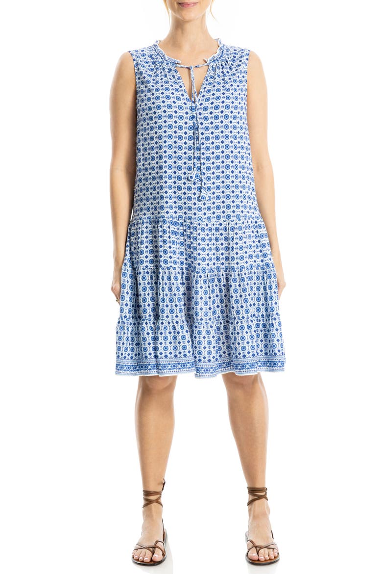 Floral Split Neck Tiered Dress video