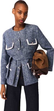 maje 4-pocket tweed jacket