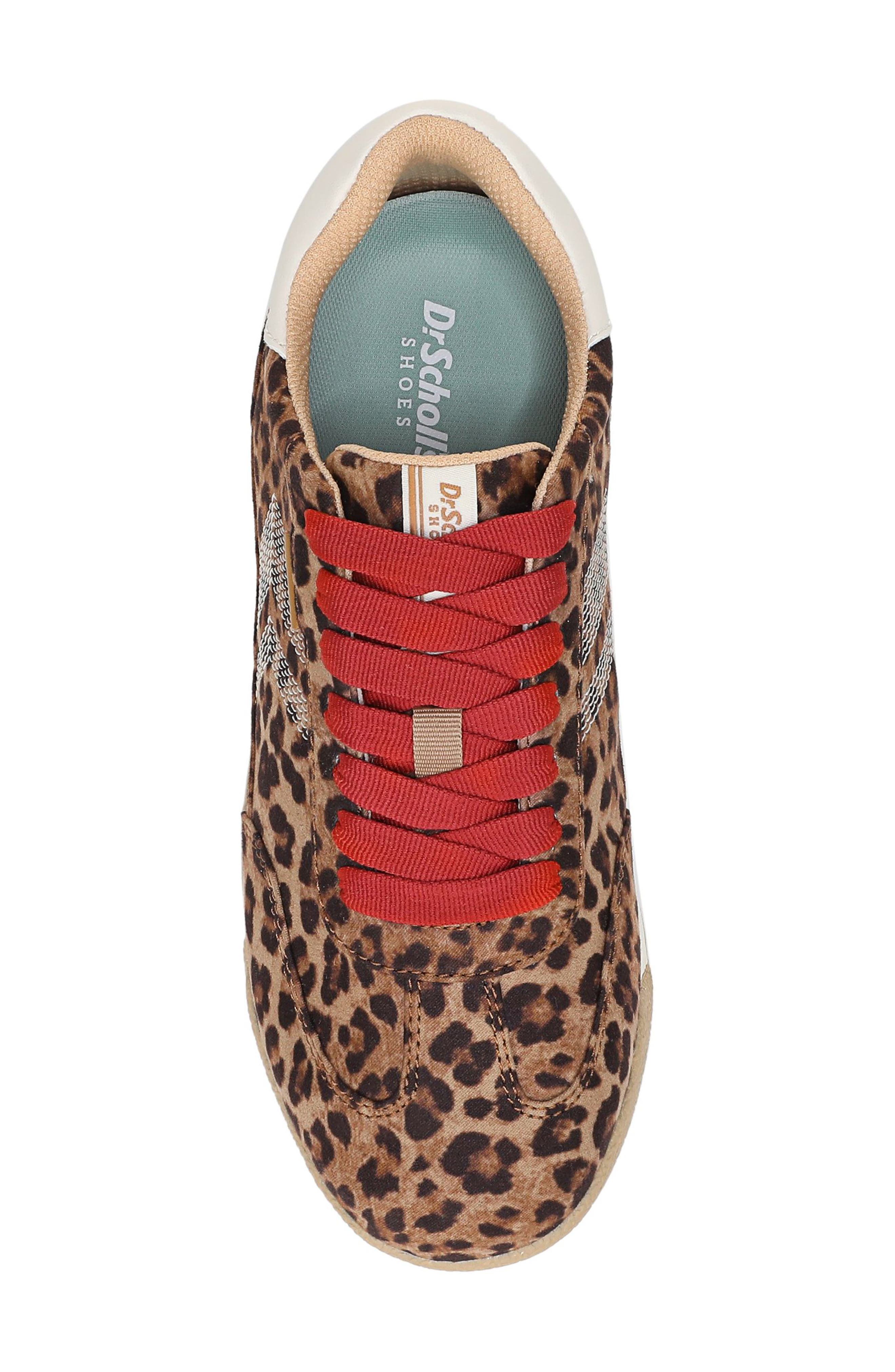 Throw Back Retro Sneaker, Alternate, color, BROWN LEOPARD MICROFIBER