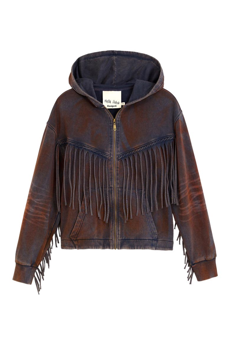 x Masha Popova Hooded Denim Jacket, Alternate, color, NAVY BLUE